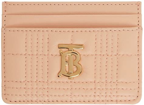 burberry buckle cardholder pink|Burberry quilted wallet.